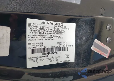 2010 Ford Focus Se from USA, damaged, VIN 1FAHP3FN7AW209713